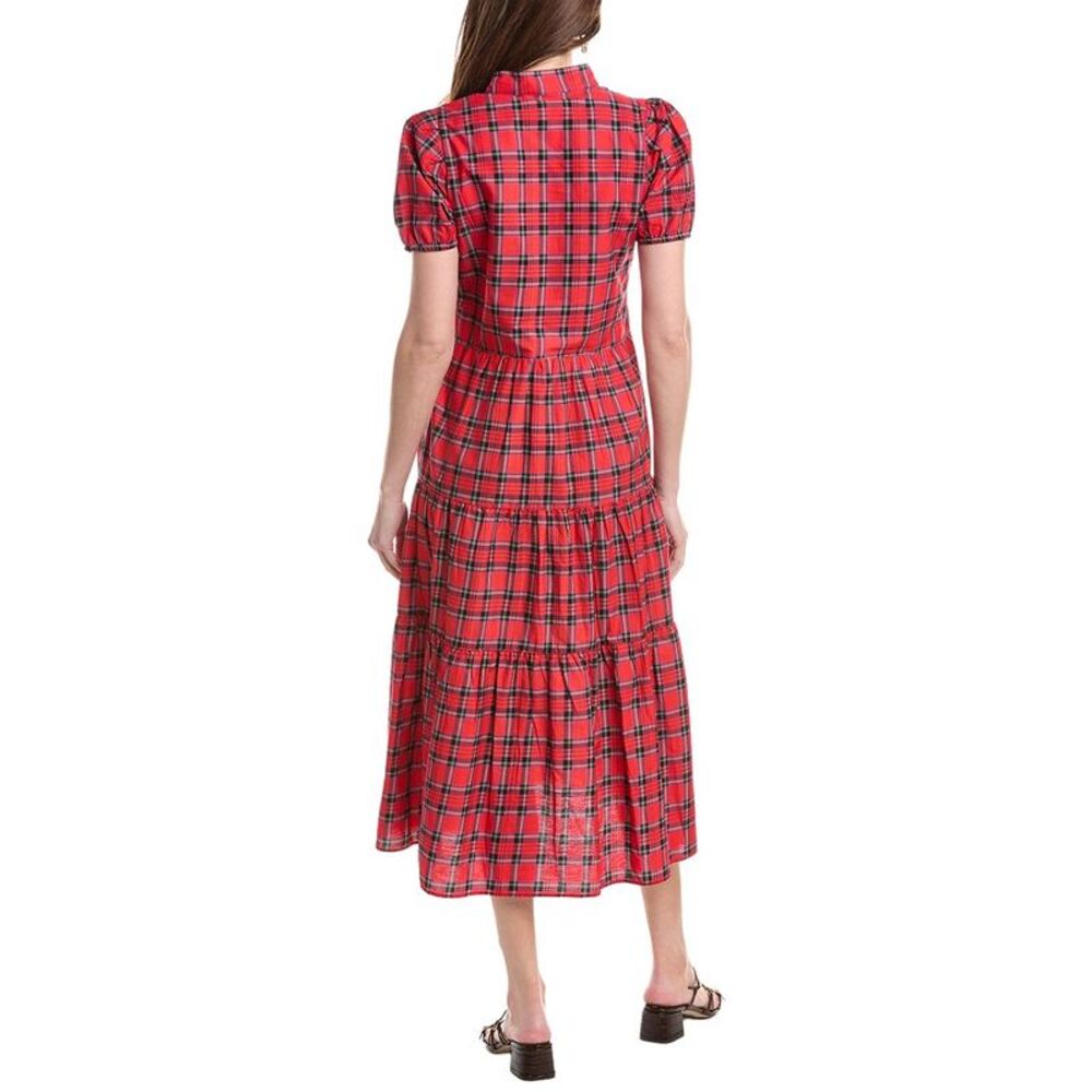 Sail To Sable Womens  Button Front Shirtdress, Red - Picture 2 of 3